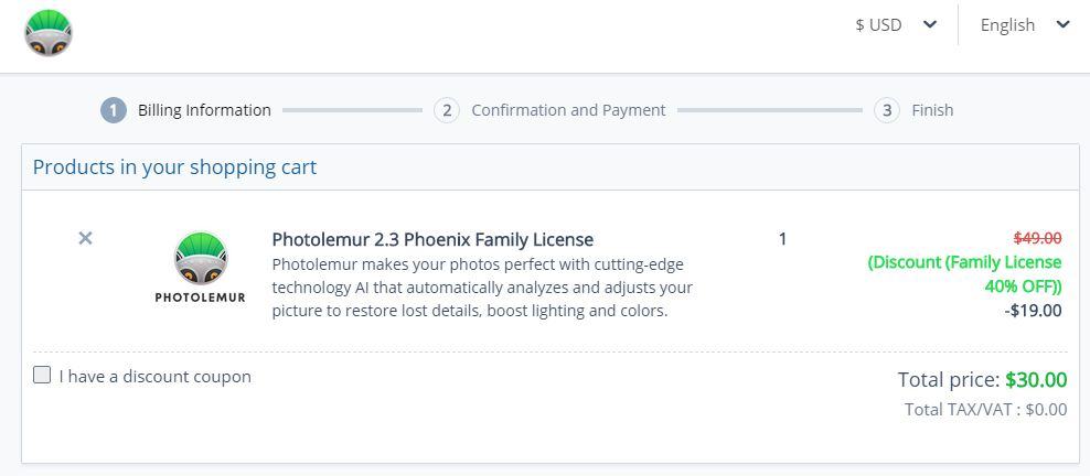 Photolemur discount 40% OFF on Family License - Eventscoupons